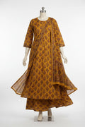 Palazzo Kurta Set with block print design