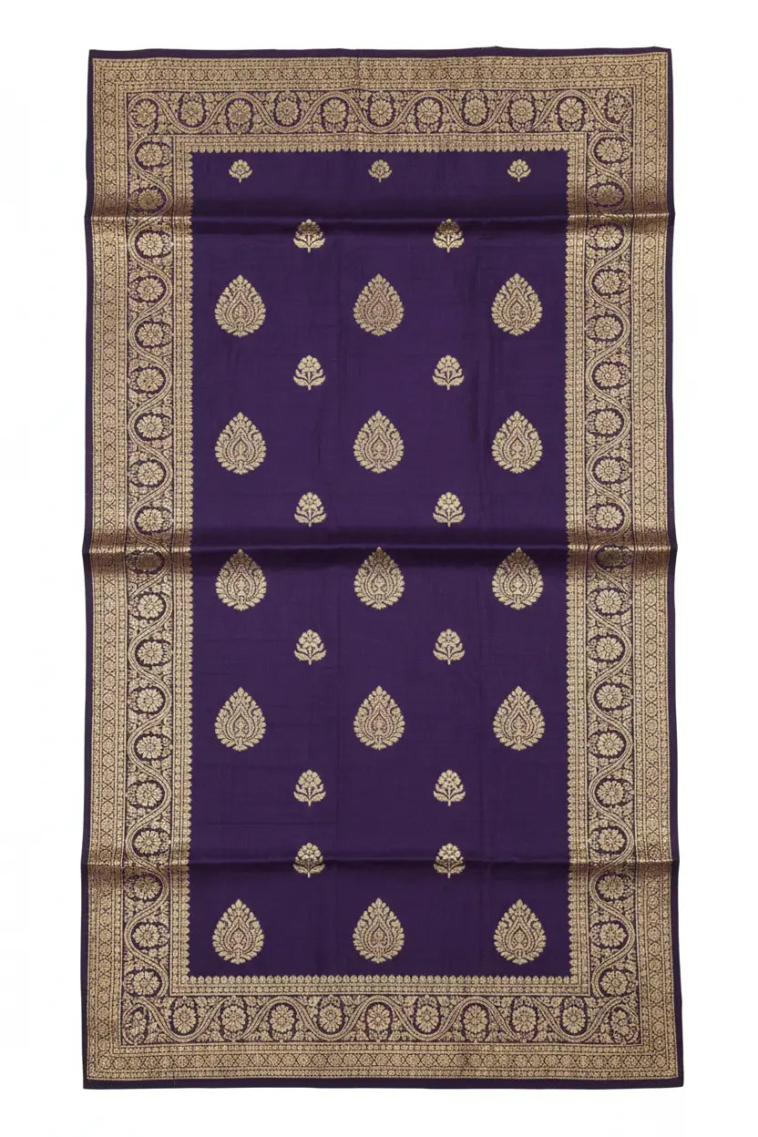 Banarasi Silk Dupatta with gold zari border